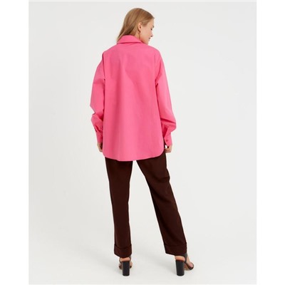 Рубашка женская MINAKU: Casual Collection, размер 48, фуксия