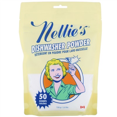 Nellie's, Порошок для посудомоечных машин 726 г (1,6 фунта)