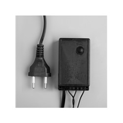 Гирлянда «Нить» 20 м с насадками «Шарики 1.5 см», IP44, тёмная нить, 200 LED, свечение синее, 8 режимов, 220 В