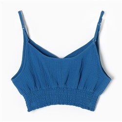 Топ укороченный женский MIST Muslin размер L, синий