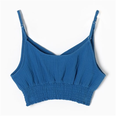 Топ укороченный женский MIST Muslin размер L, синий