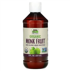 Now Foods, Real Food, органический архат, жидкий подсластитель с нулевой калорийностью, 237 мл (8 жидк. унций)