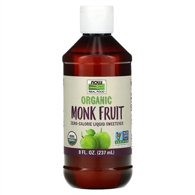 Now Foods, Real Food, органический архат, жидкий подсластитель с нулевой калорийностью, 237 мл (8 жидк. унций)