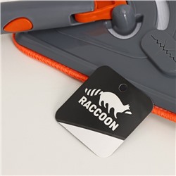 Щётка для окон Raccoon, фигурная, телескопическая стальная ручка 80(125) см, водосгон силикон 26 см, насадка из микрофибры 26×17.5 см