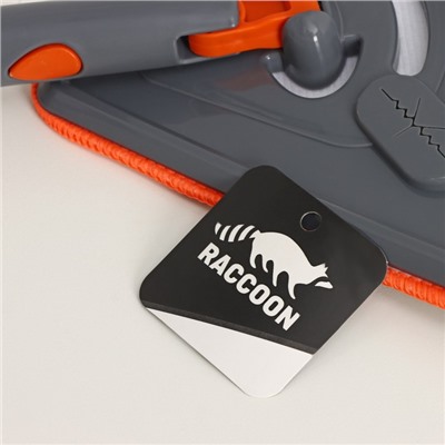 Щётка для окон Raccoon, фигурная, телескопическая стальная ручка 80(125) см, водосгон силикон 26 см, насадка из микрофибры 26×17.5 см