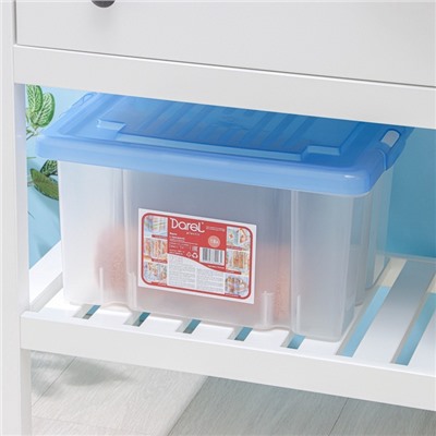 Ящик для хранения Darel-box, 18 л, 40×30×21 см, с крышкой, МИКС