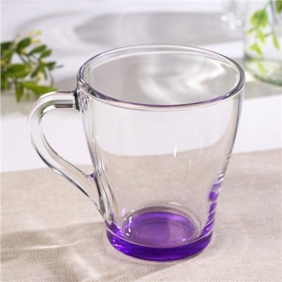 Кружка стеклянная «Джем», 250 мл, цвет фиолетовый