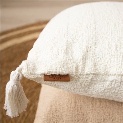 Наволочка декоративная с кисточками SL Home TASSEL, 45×45 см, молочная