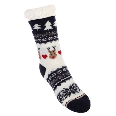 Носки женские р.35-39 Новый год / YMW-9 /уп 1/носки с мехом не скользят