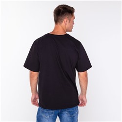 Футболка мужская новогодняя «Дед мороз», цвет чёрный, размер 50