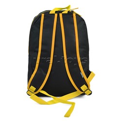 Рюкзак "Black" подростковый 40x29x17 см (14 л) 250 г, 1 отделение на молнии, 1 передний карман, черный с желтым