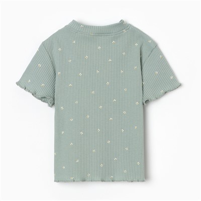 Футболка детская «Крошка Я» Olives, рост 62-68, оливковая