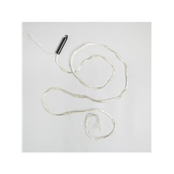 Гирлянда «Конский хвост» 8 нитей по 2 м, IP20, серебристая нить, 160 LED, свечение тёплое белое, USB