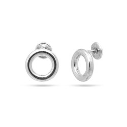 Серьги из серебра без вставки, ЗК6001376-00245