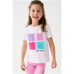 Фуфайка трикотажная для девочек (футболка) PLAYTODAY, 1240011