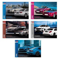 Альбом для рисования 40л на спирали "Престижные авто" с перфорацией (004146) Хатбер