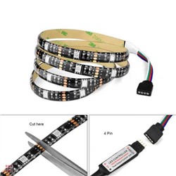 Лента диодная 3м. 30LED/5050 RGB от USB управление с телефона