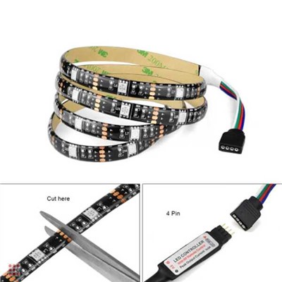 Лента диодная 3м. 30LED/5050 RGB от USB управление с телефона