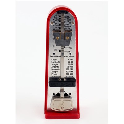 Метроном механический Music Life 3.5×5×11 см красный