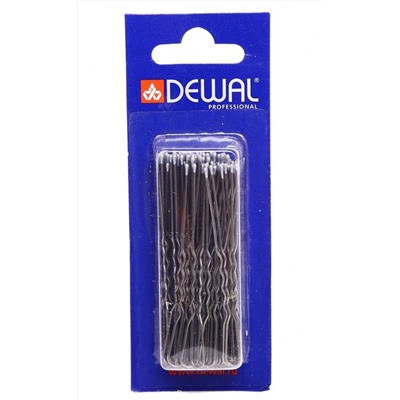 Dewal Шпильки для волос волна SLT70V-1/60, 70 мм, черный, 60 шт.
