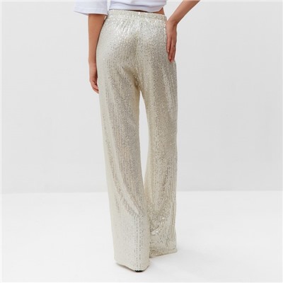 Брюки из пайеток женские MIST Celebration, размер 42, серебряные