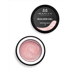 MANITA Гель моделирующий для ногтей с хлопьями юки / Builder Gel Moonlight №04, 15 мл 28227