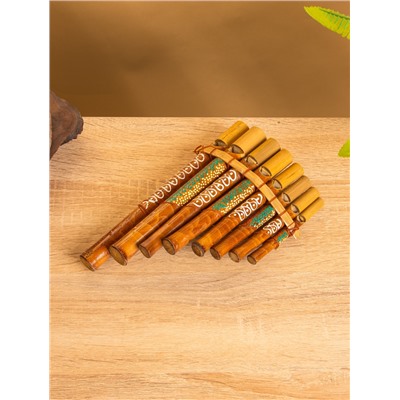 Сувенирный музыкальный инструмент «Флейта Пана», 11×20×3 см, бамбук