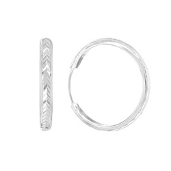 Серьги из серебра без вставки, ТРКШ-3-2,0 а/г