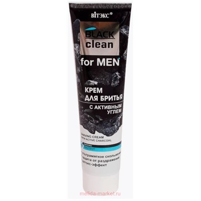 Витэкс Black clean Крем для бритья с активным углем For men 100 мл