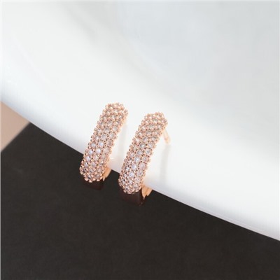 Серьги дорожка ювелирная бижутерия коллекция "Дубай", покрытие позолота, вставка: фианиты, цвет: прозрачный, арт.213.594