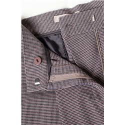 Брюки "бананы" из эластичной поливискозы в мелкую "лапку"