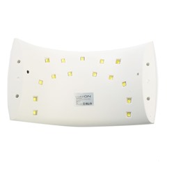 Лампа для гель-лака Luazon LUF-13, LED, 24 Вт, 15 диодов, дисплей, 220 В, бело-розовая