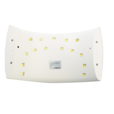 Лампа для гель-лака Luazon LUF-13, LED, 24 Вт, 15 диодов, дисплей, 220 В, бело-розовая