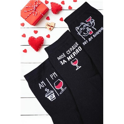 Носки женские Прованс (набор 3 пары) (Черный)