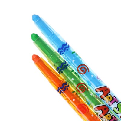 Мелки восковые 24 Crown, Art, Story, выкручивающийся стержень