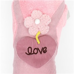 Комбинезон Love, размер М (ДС 30 см, ОГ 40 см, ОШ 30 см), розовый