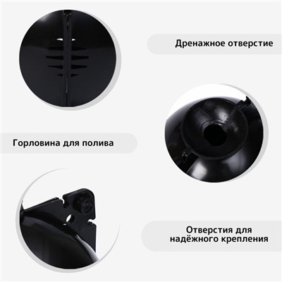 Шар для укоренения растений, d=11.5 см, под ветку 1.6 см, чёрный, Greengo