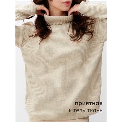 Джемпер женский MINAKU: Casual collection, бежевый, размер 48
