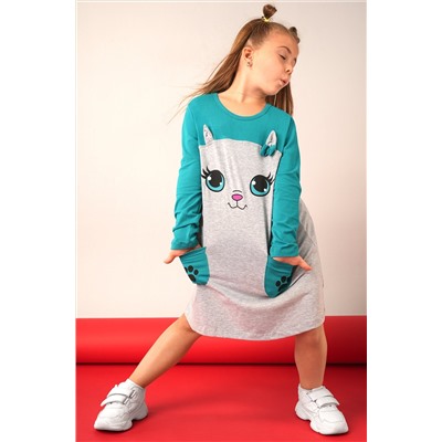 Хлопковое платье для девочки Happyfox