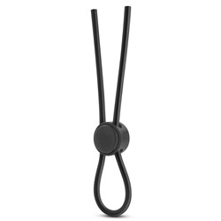 Черное силиконовое лассо на пенис SILICONE LOOP COCK RING