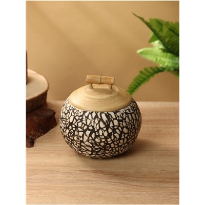 Банка для сыпучих продуктов, 13×13×11 см, бамбук