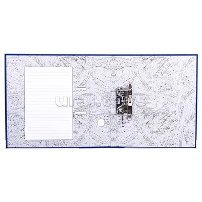 Папка с арочным механизмом A4 75 мм PP разобранная, металлическая окантовка, запечатка форзаца, наварной карман с этикеткой, синяя