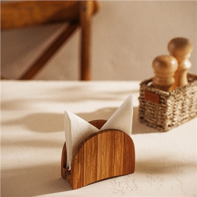 Салфетница деревянная SL Home, 12×9 см, дуб