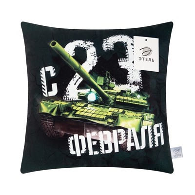 Наволочка декоративная «Этель. C 23 февраля», 40×40 см, велюр
