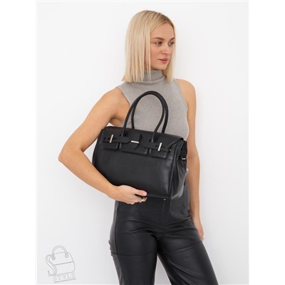 Сумка женская кожаная 1081M black Polina&Eiterou