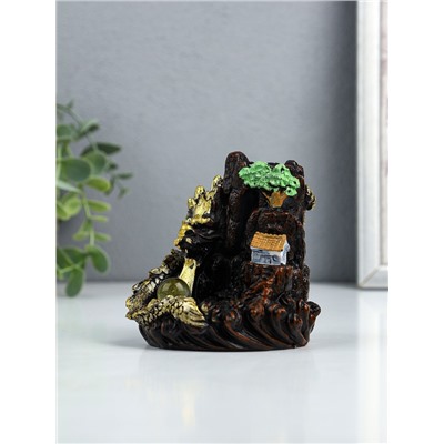 Подставка для благовоний TAKE IT EASY «Дракон в горах», набор благовоний конусы, стелющийся дым, 10×12.5 см