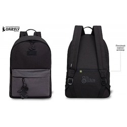 Рюкзак молодежный RQL-517-4/2 темно-серый 28х42х12 см GRIZZLY