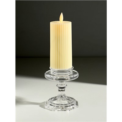 Стеклянный подсвечник на 1 свечу «Бокал на ножке», прозрачный, 18×8.5×5 см