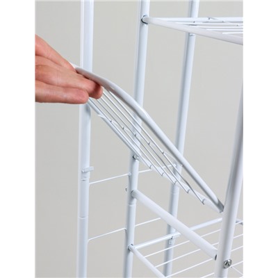 Подставка для цветов Greengo, 7 полок, 43×22×126 см, напольная, металл, белая