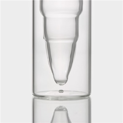 Стопки-шоты Magistro «Пуля», 30 мл, 3.5×11 см, с двойными стенками, набор 6 шт., стекло, прозрачные